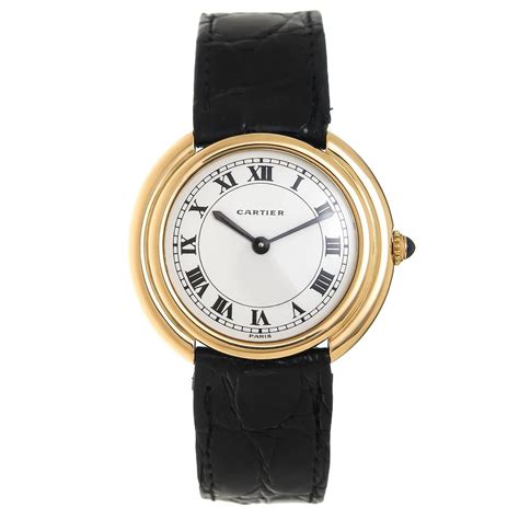 round cartier watch|vintage cartier watch round face.